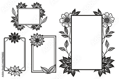 This collection features vintage-inspired floral frames, enhancing your designs with their ornate borders and round shapes, creating a beautiful and decorative element.