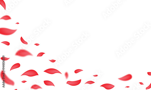 Red Rose Fly Vector Transparent Background. vector illustration