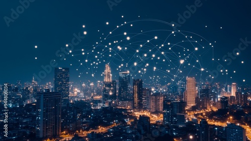 Wallpaper Mural Artificial Intelligence Enhancing Digitalization in Urban Development, Streamlining Paperwork, Optimizing Transportation Systems, and Making Cities Smarter with Advanced Technology Solutions. Torontodigital.ca