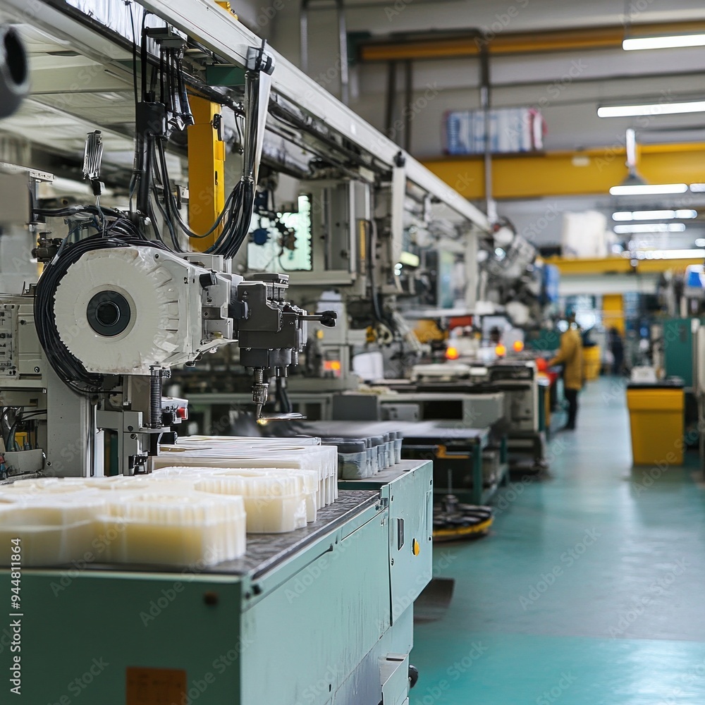 A factory that manufactures plastic products, injection molds and machinery to produce modern household products. A factory that manufactures plastic products, injection molds and machinery to produce modern household products.