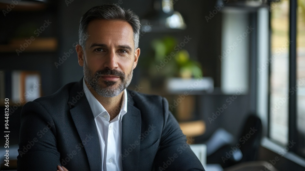 Portrait of a Man in a Suit Looking Directly at the Camera Portrait of a Man in a Suit Looking Directly at the Camera