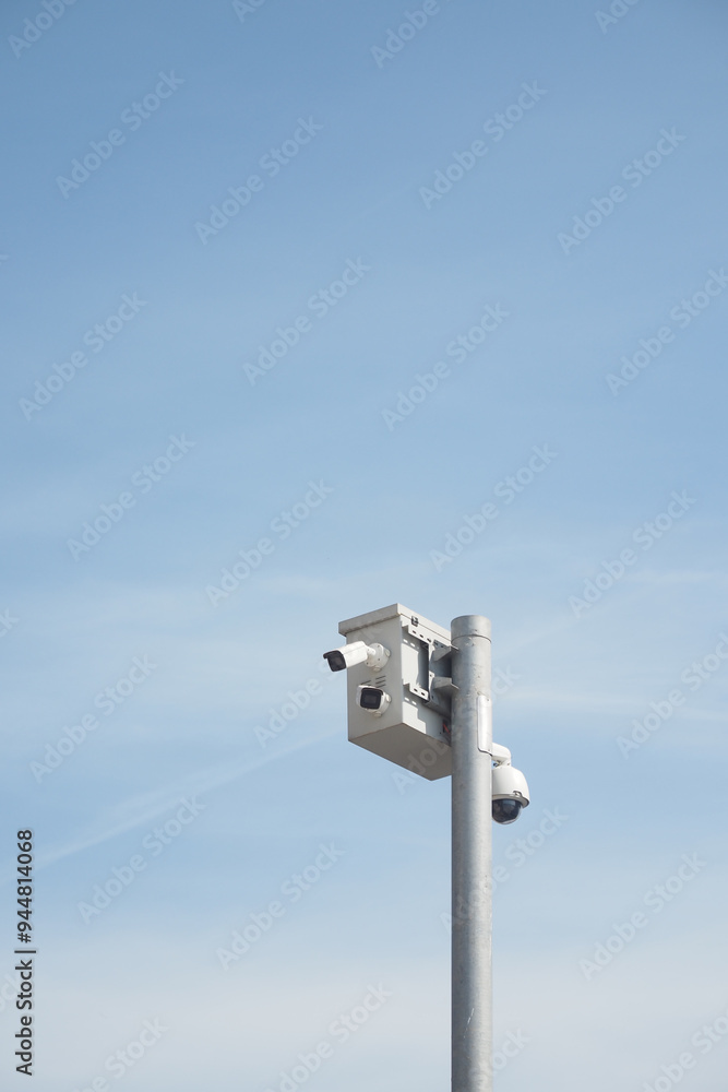 Close-up Of Security Camera On The Street. Close-up Of Security Camera On The Street.