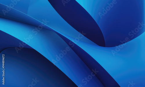 Abstract blue curves create a dynamic pattern