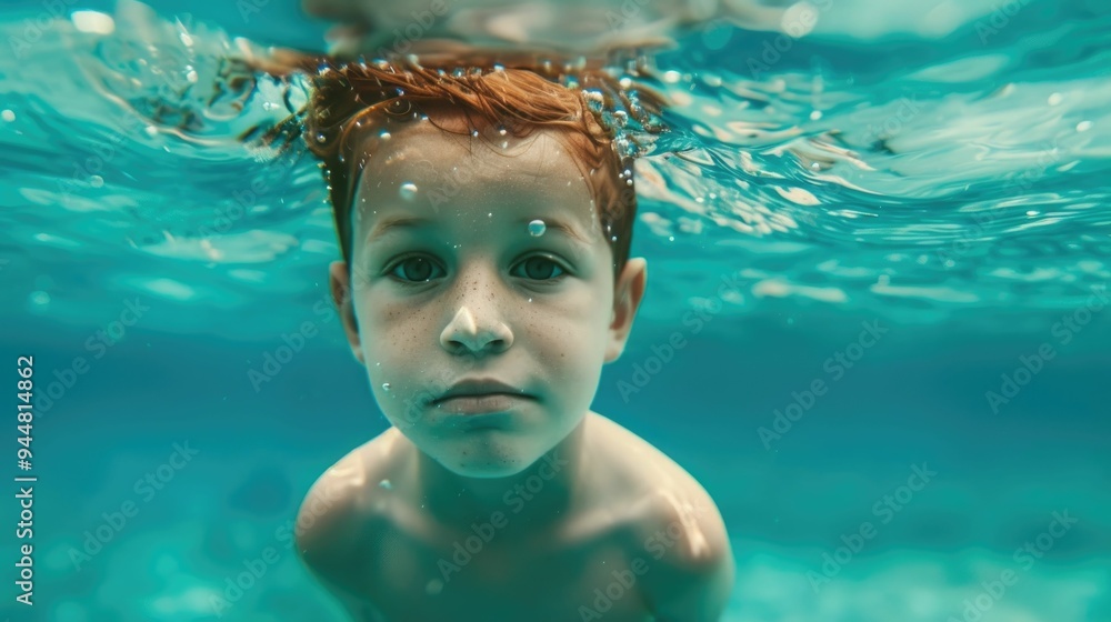 Playful Children Diving and Swimming Underwater in a Tranquil Turquoise Pool Full of Refreshing Fun and Adventure Playful Children Diving and Swimming Underwater in a Tranquil Turquoise Pool Full of Refreshing Fun and Adventure
