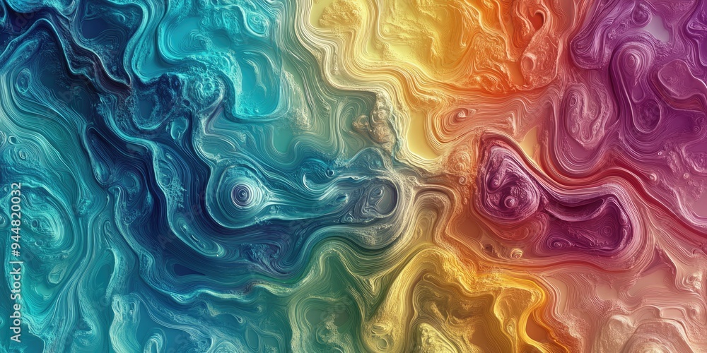 Abstract color texture generated by a 3D cartoon rendering Abstract color texture generated by a 3D cartoon rendering