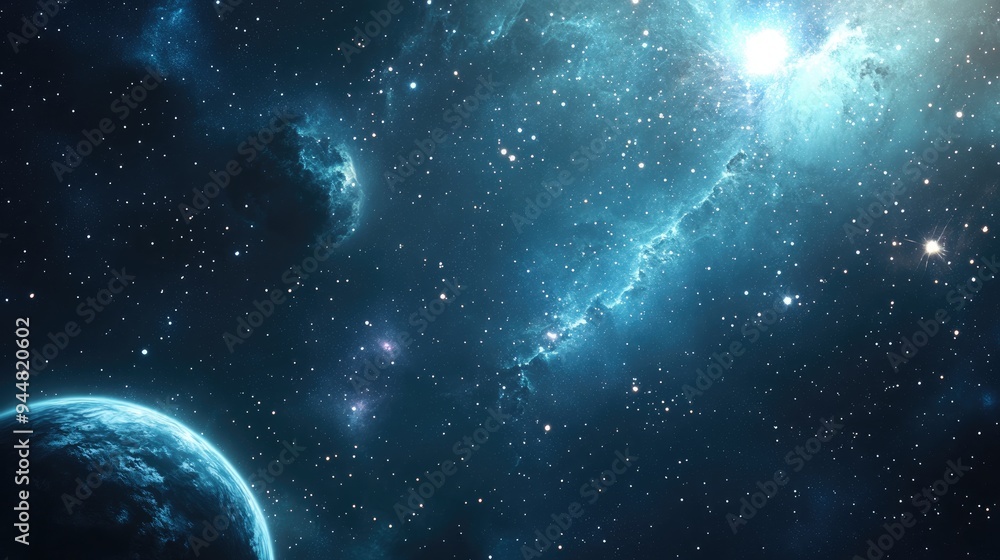 3D cartoon depiction of space stars nebulae and galaxies 3D cartoon depiction of space stars nebulae and galaxies