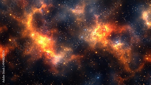 3D cartoon depiction of a textured starry outer space background