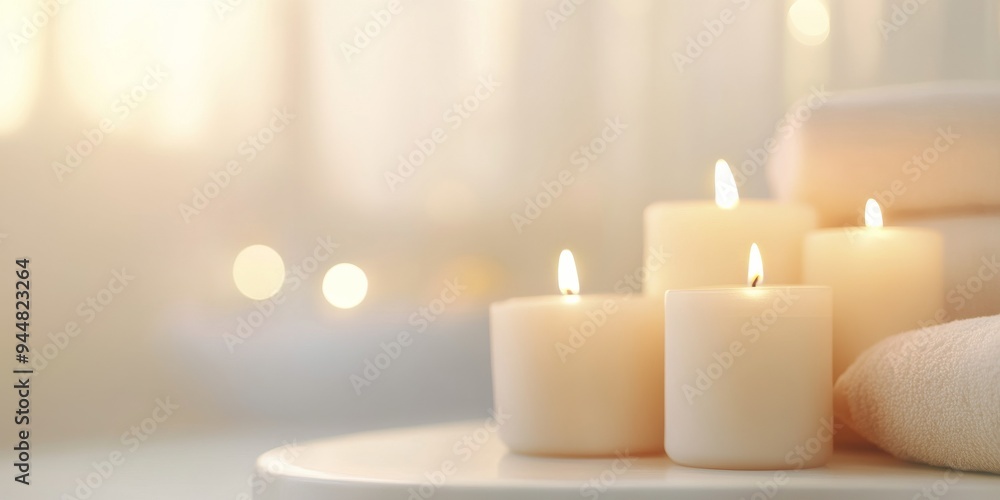 Softly lit candles on a serene table create a warm, inviting atmosphere perfect for relaxation and mindfulness. Softly lit candles on a serene table create a warm, inviting atmosphere perfect for relaxation and mindfulness.