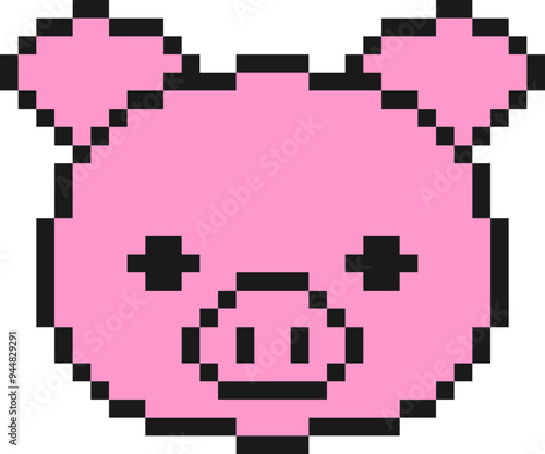 Pixel Art Animal Face