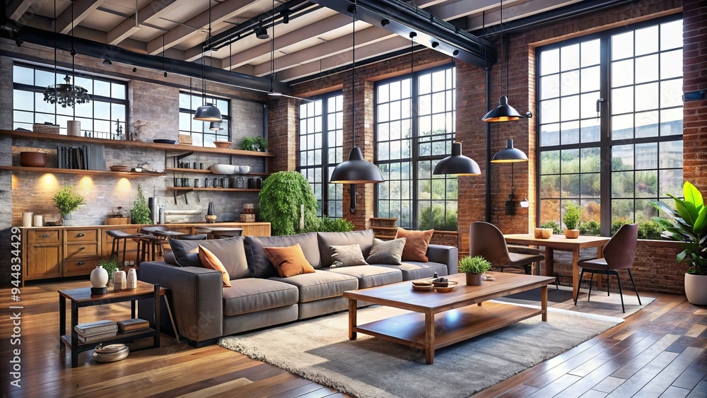 Fototapeta premium cozy industrial fusion