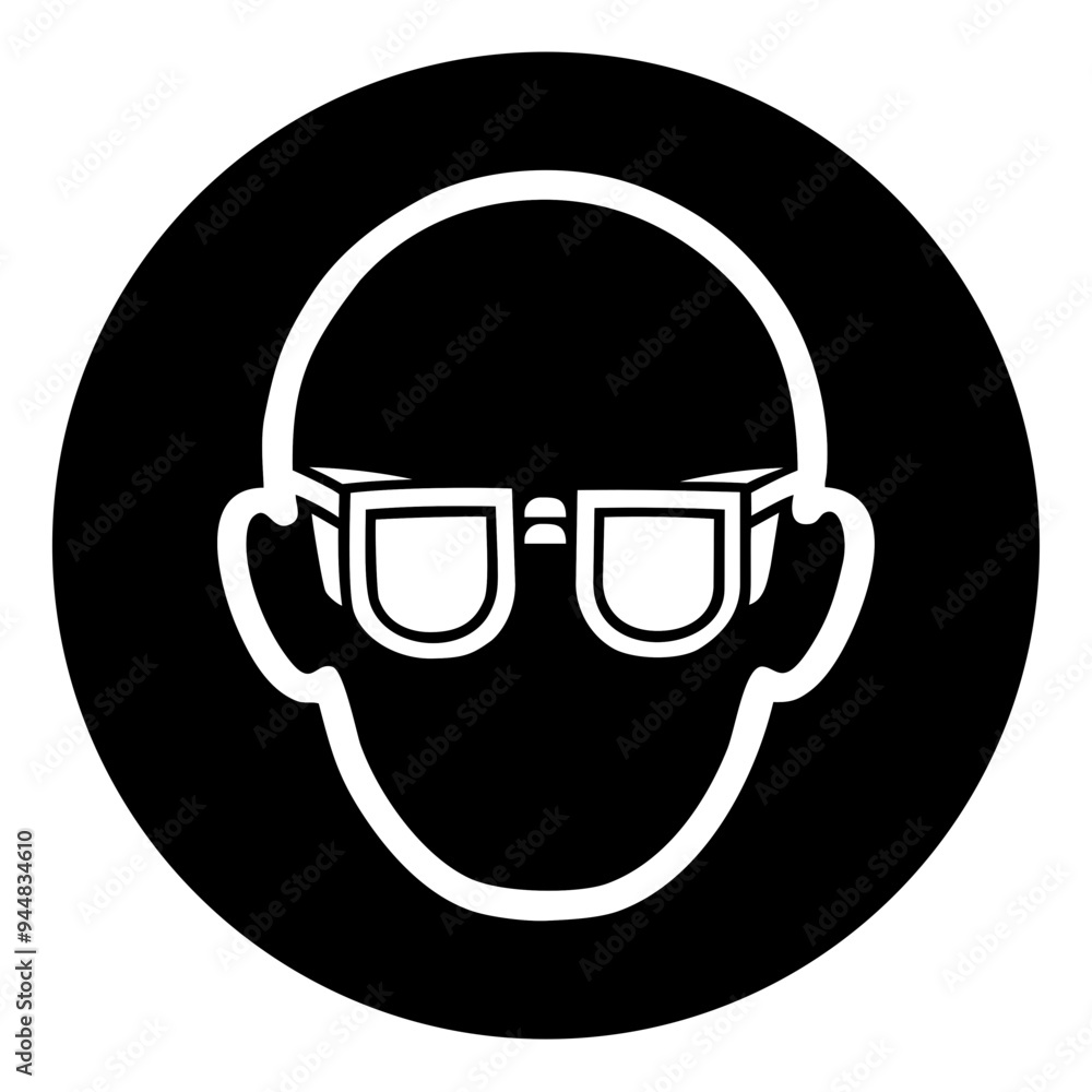 ISO mandatory safety signs_wear eye protection_symbol and pictogram only_black and white edition
ISO mandatory safety signs_wear eye protection_symbol and pictogram only_black and white edition
