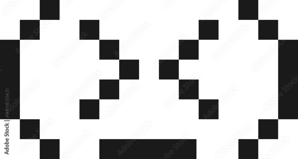 Pixelated Emoticon Retro Element Pixelated Emoticon Retro Element