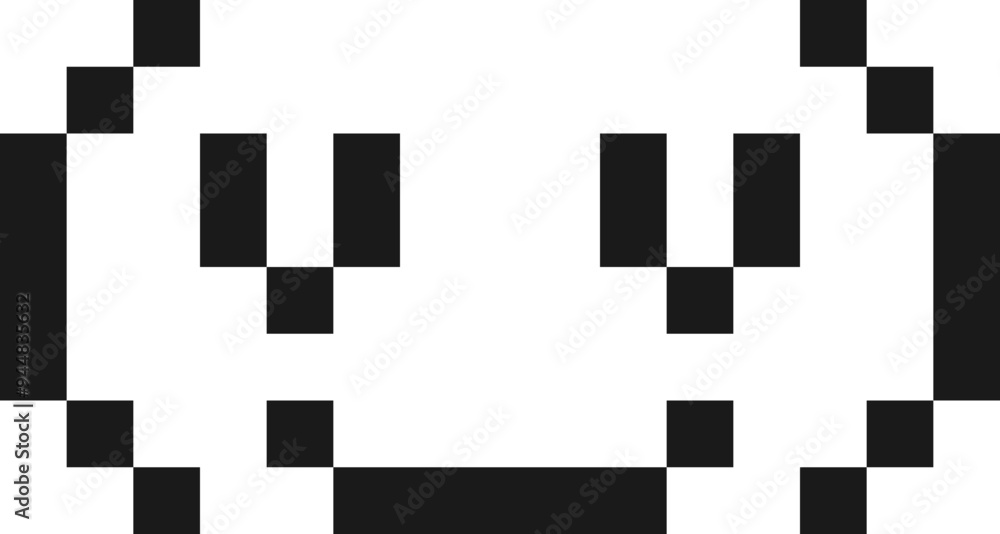 Pixelated Emoticon Retro Element Pixelated Emoticon Retro Element