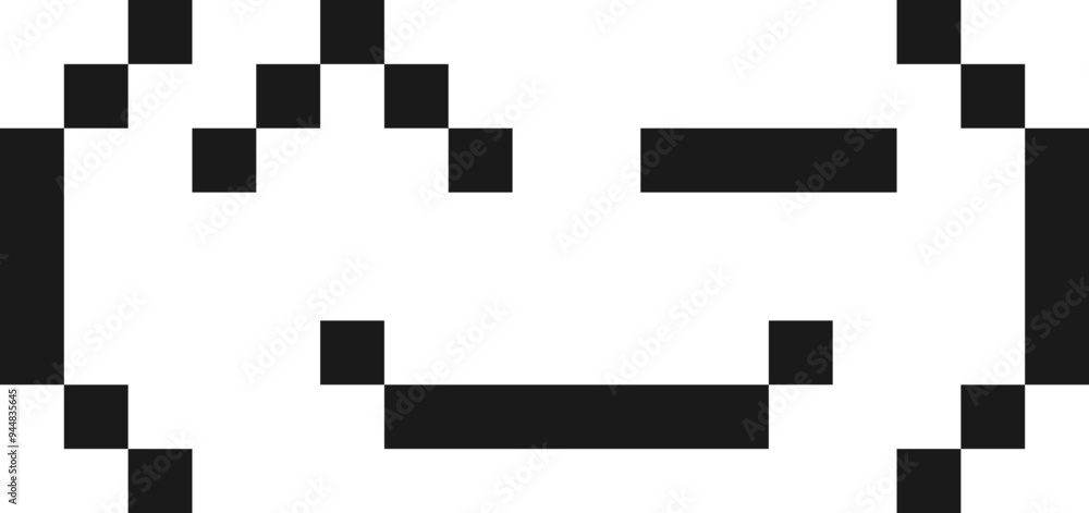 Pixelated Emoticon Retro Element Pixelated Emoticon Retro Element