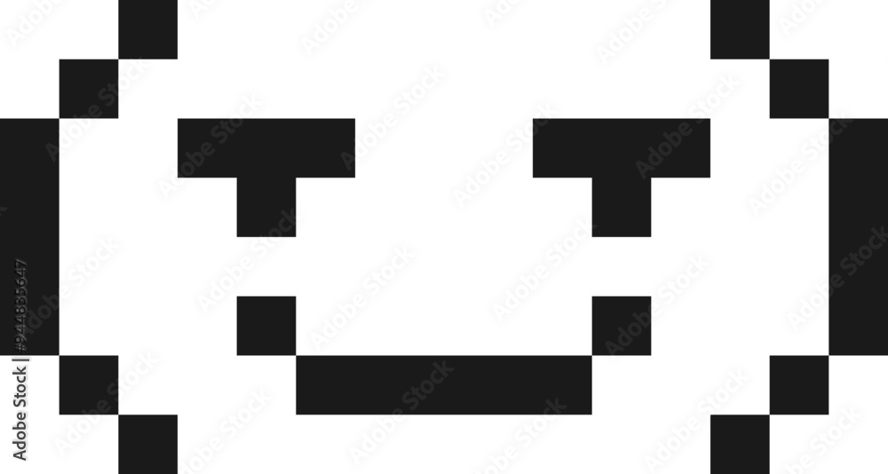 Pixelated Emoticon Retro Element Pixelated Emoticon Retro Element