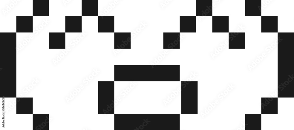Pixelated Emoticon Retro Element Pixelated Emoticon Retro Element