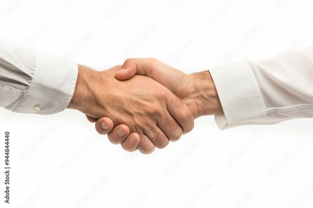 Two hands shaking isolated on white background Two hands shaking isolated on white background
