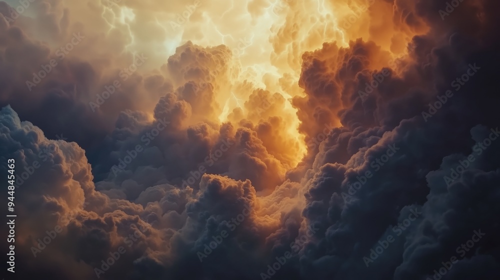 Orange and Dark cloud background Orange and Dark cloud background