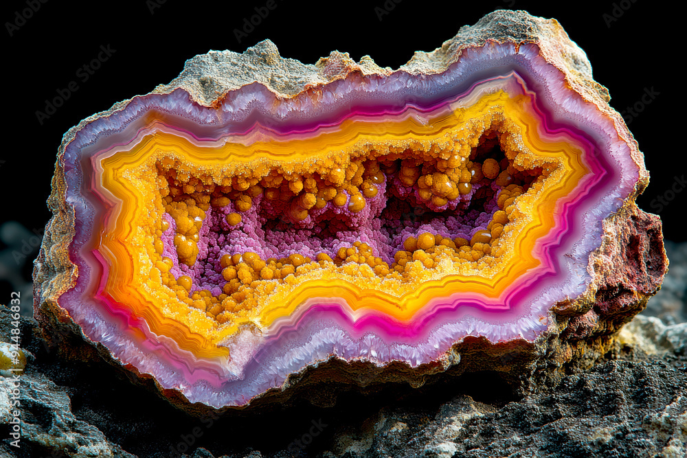 vibrant agate formations. AI generative. vibrant agate formations. AI generative.