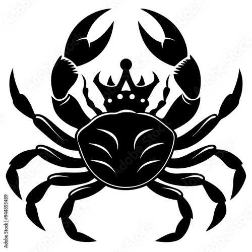 king crabs vector silhouette illustration