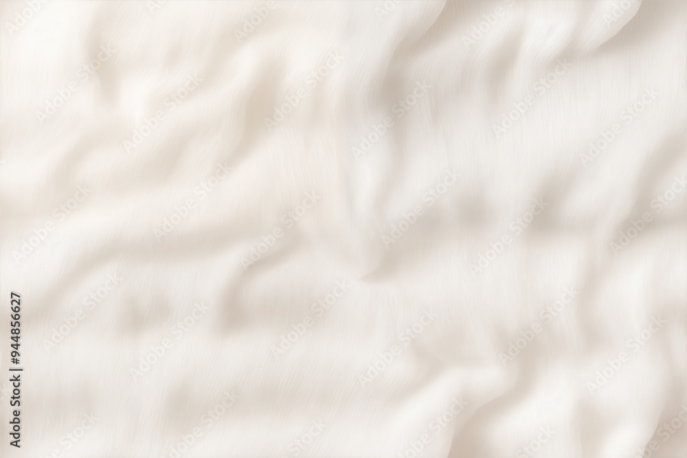 Obraz premium Smooth, wrinkled cotton batiste fabric texture in soft white tones, creating a subtle and elegant background.