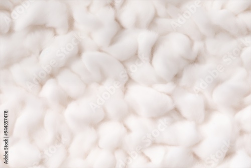 Soft, fluffy batting cotton fibers in a white background, creating a textured appearance.