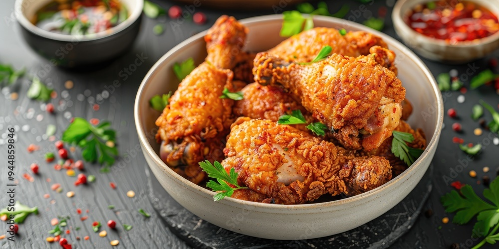 Spicy Chicken Drumsticks with a Crunchy Fried Coating Spicy Chicken Drumsticks with a Crunchy Fried Coating