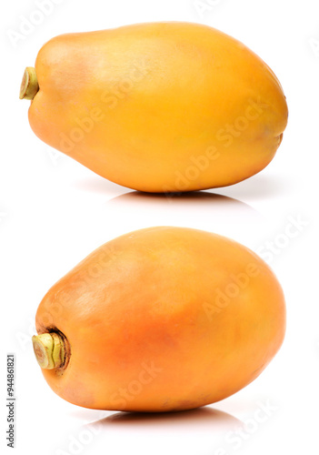 Papaya fruit isolated on a white background