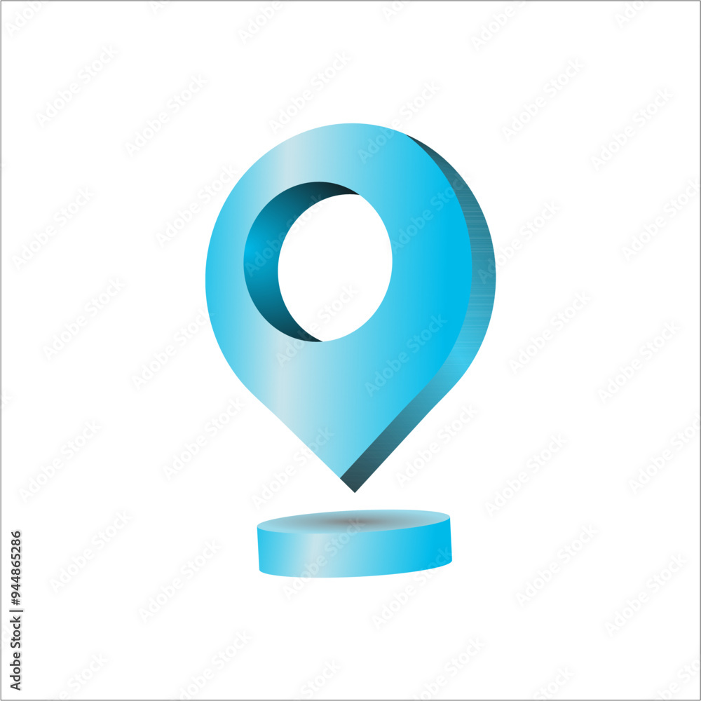 map icon in 3d shape on a white background. It can be used as graphic design map icon in 3d shape on a white background. It can be used as graphic design