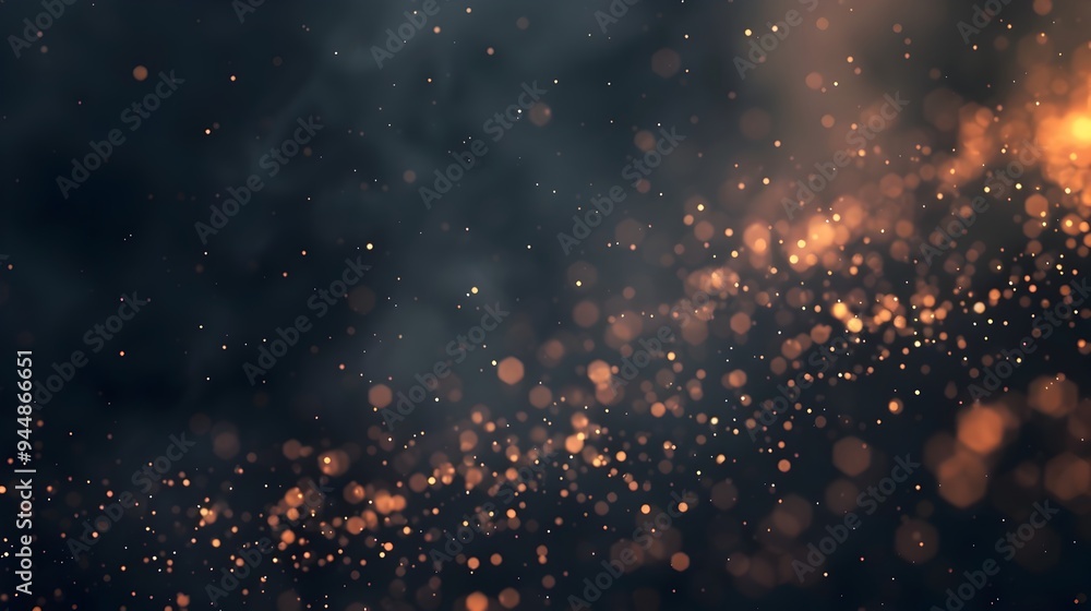 Fototapeta premium Glowing Celestial Particles Sparkling in Mystical Cosmic Atmosphere