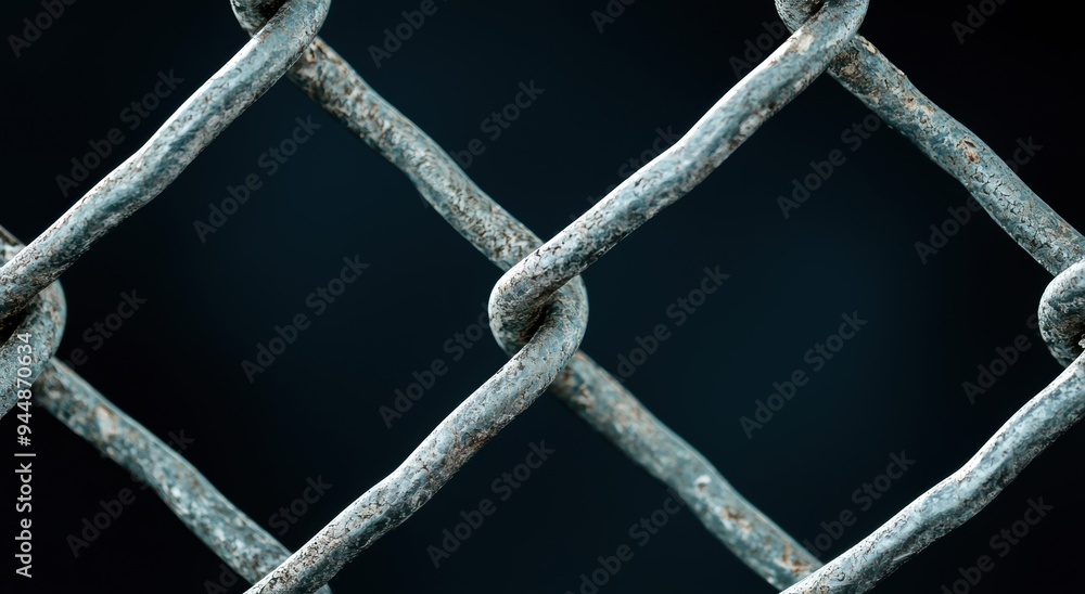 Rusty metal grid against dark background Rusty metal grid against dark background