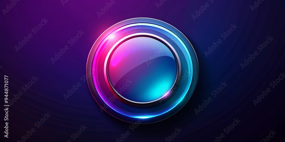 Vibrant minimalist composition featuring glossy web-inspired rounded button on dark gradient background with subtle shadows Vibrant minimalist composition featuring glossy web-inspired rounded button on dark gradient background with subtle shadows