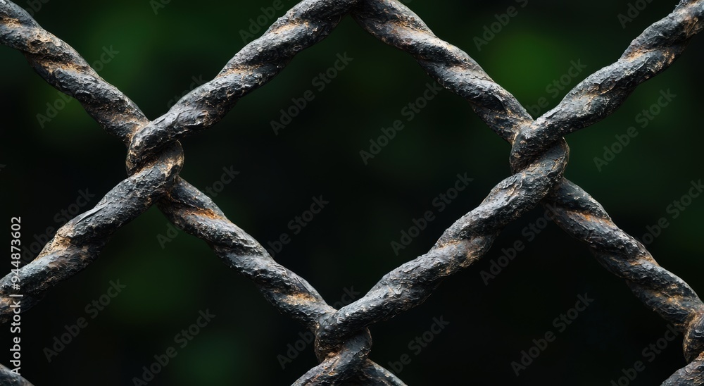 Intricate metal lattice structure against dark background Intricate metal lattice structure against dark background