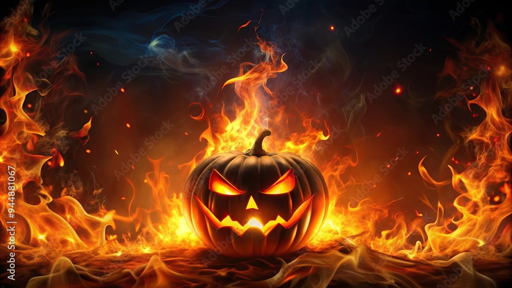 Abstract dark Halloween hell fire flyer with fiery flames and eerie elements , Halloween, hell fire, abstract, dark, flyer, spooky Abstract dark Halloween hell fire flyer with fiery flames and eerie elements , Halloween, hell fire, abstract, dark, flyer, spooky