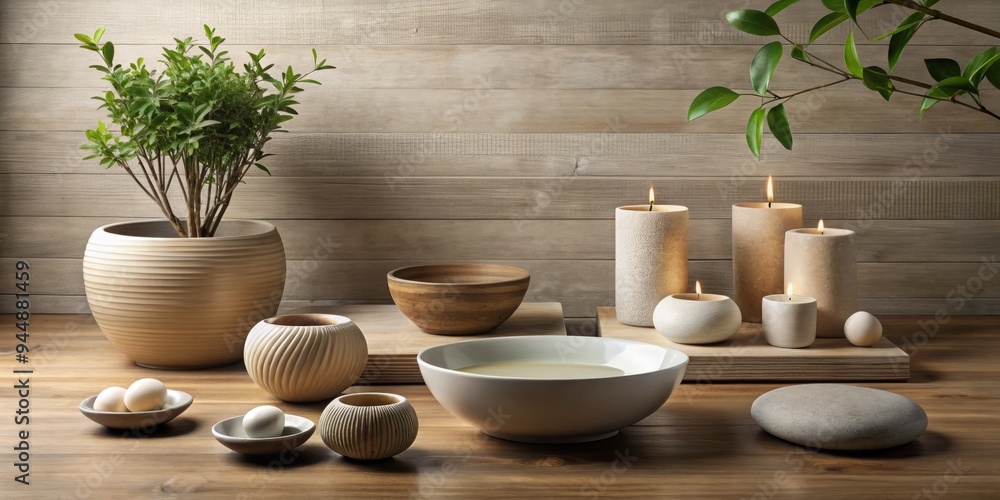 Zen Ceramic Minimalism: Simple forms, neutral tones, natural textures, meditative ambiance Zen Ceramic Minimalism: Simple forms, neutral tones, natural textures, meditative ambiance