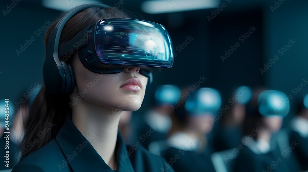 Futuristic Virtual Classroom with Holographic Study Aids and Advanced Education Technology Futuristic Virtual Classroom with Holographic Study Aids and Advanced Education Technology
