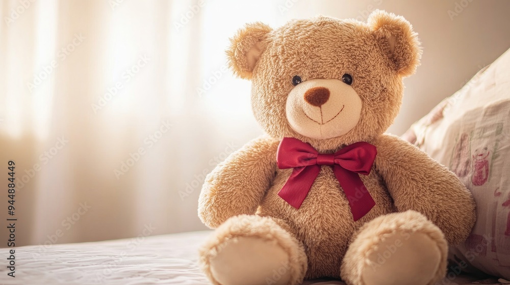 Obraz premium Adorable plush teddy bear toy