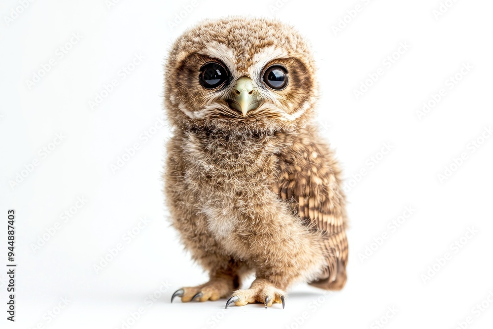 Fototapeta premium Adorable Baby Owl with Big Eyes