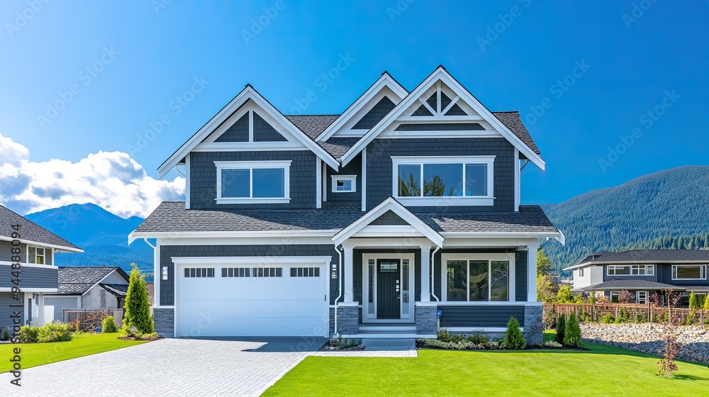 Modern House with Mountain View Modern House with Mountain View