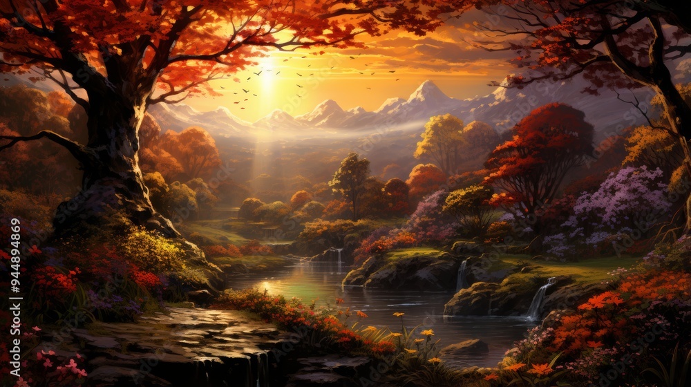 Autumn season in nature September 22 to December 21 Generative AI Autumn season in nature September 22 to December 21 Generative AI