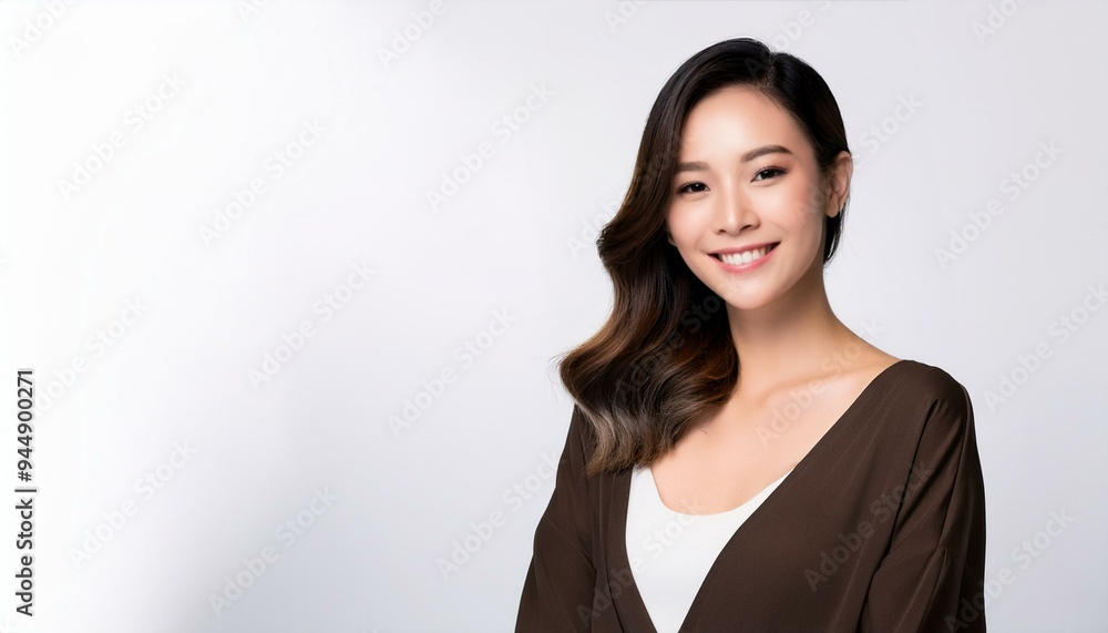 若くて美しいアジア人の女性の美容ポートレート（Beauty portrait of a young and beautiful Asian woman）
