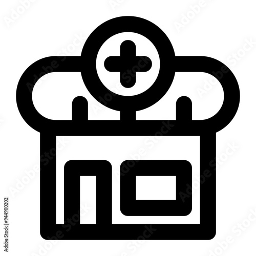 drug stores, drugstore, dispensary, pharmacy, medical store outline icon