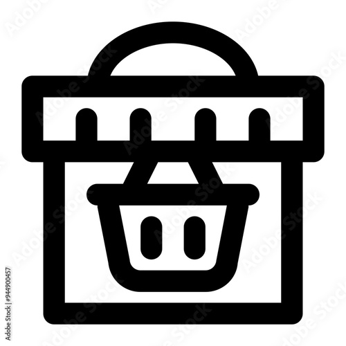 minimarket, store, shop, retail, retailer outline icon