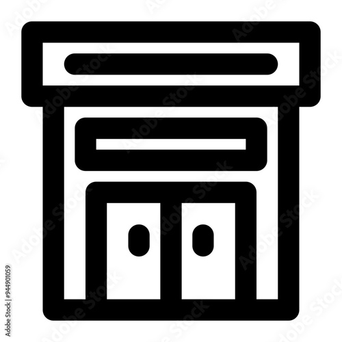 supermarket, hypermarket, grocery, store, retail outline icon
