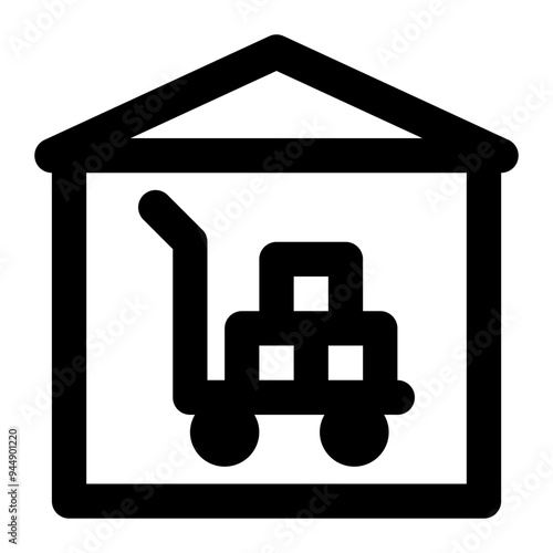 wholesaler, cash and carry, wholesaling, distributor, warehouse outline icon