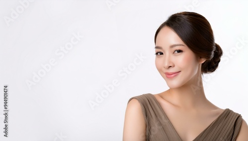 若くて美しいアジア人の女性の美容ポートレート（Beauty portrait of a young and beautiful Asian woman） 