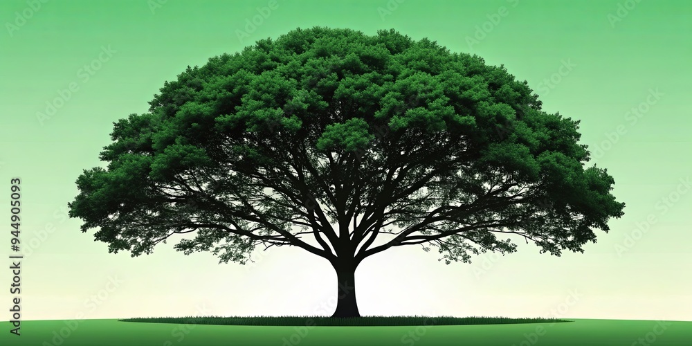 A detailed silhouette of a tree , nature, environment, outdoor, landscape, forest, branches, outline, shadow, minimalist A detailed silhouette of a tree , nature, environment, outdoor, landscape, forest, branches, outline, shadow, minimalist
