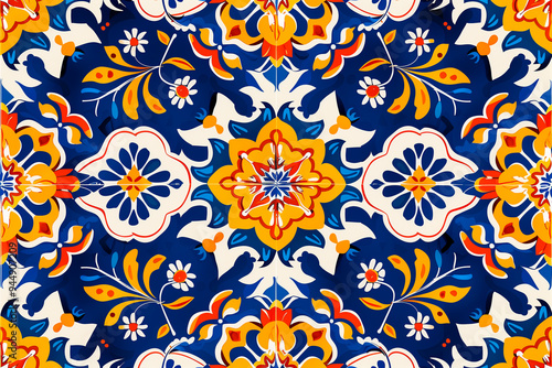 Vibrant Mexican Talavera Tile Pattern