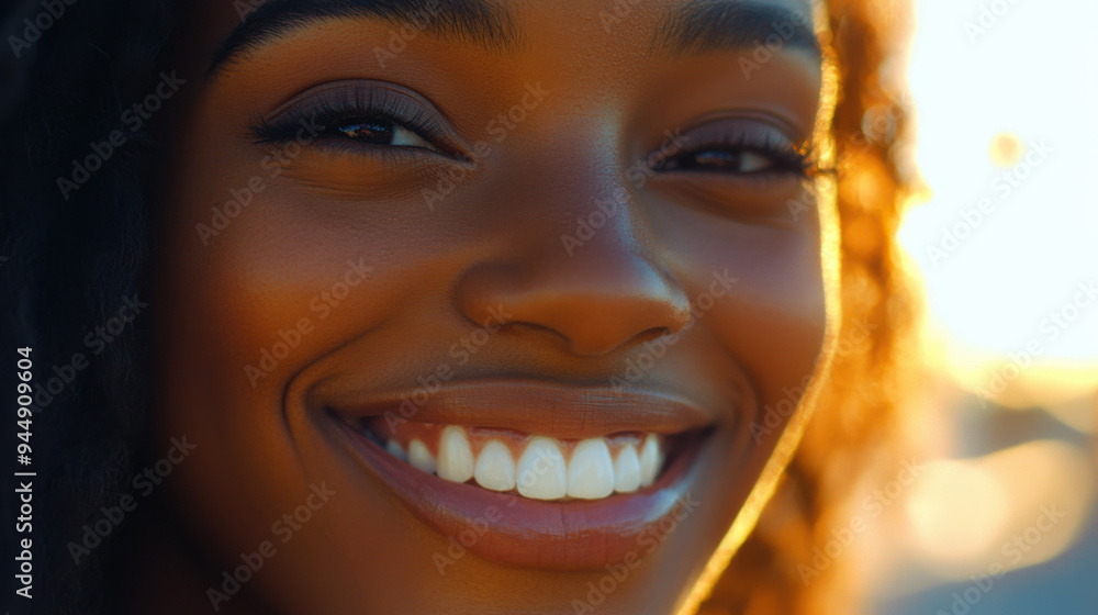 A Black woman with a radiant smile, exuding pure joy and positivity A Black woman with a radiant smile, exuding pure joy and positivity