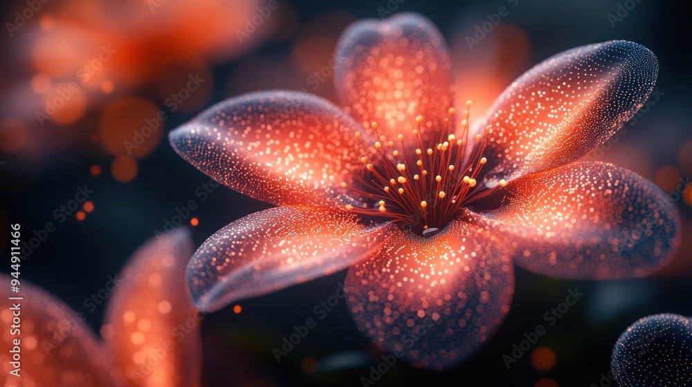 Glowing Flower in a Digital World Glowing Flower in a Digital World